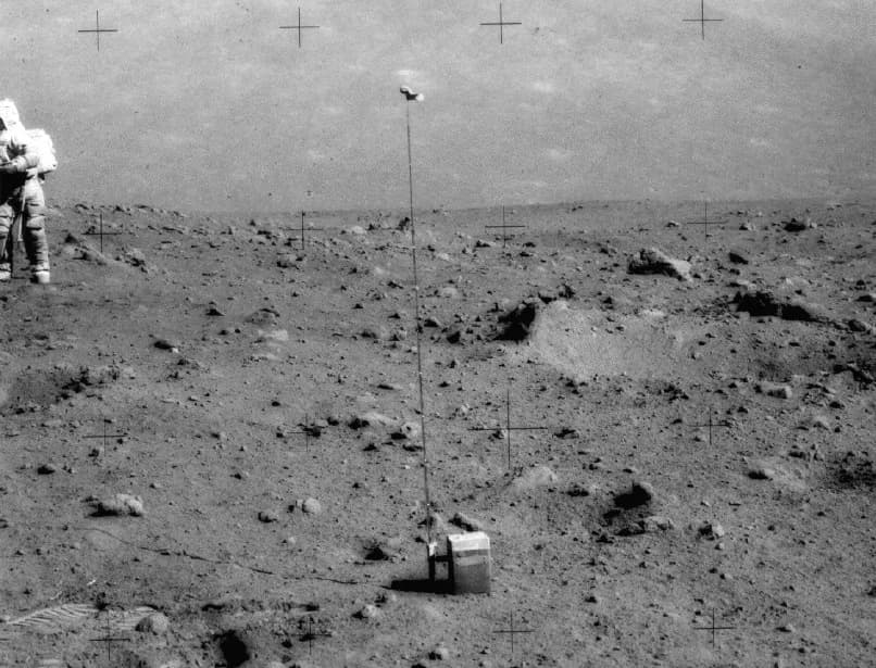 Apollo 17 geophone after deployment