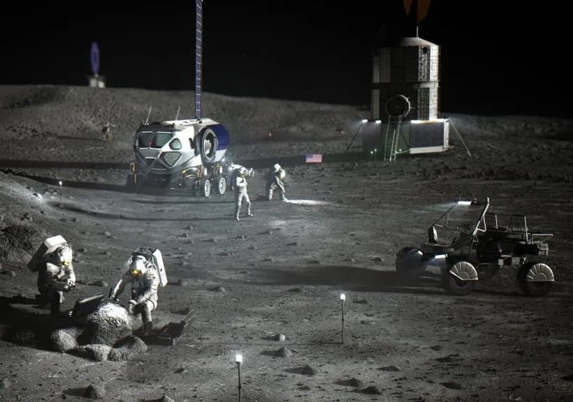Concept of a future lunar base